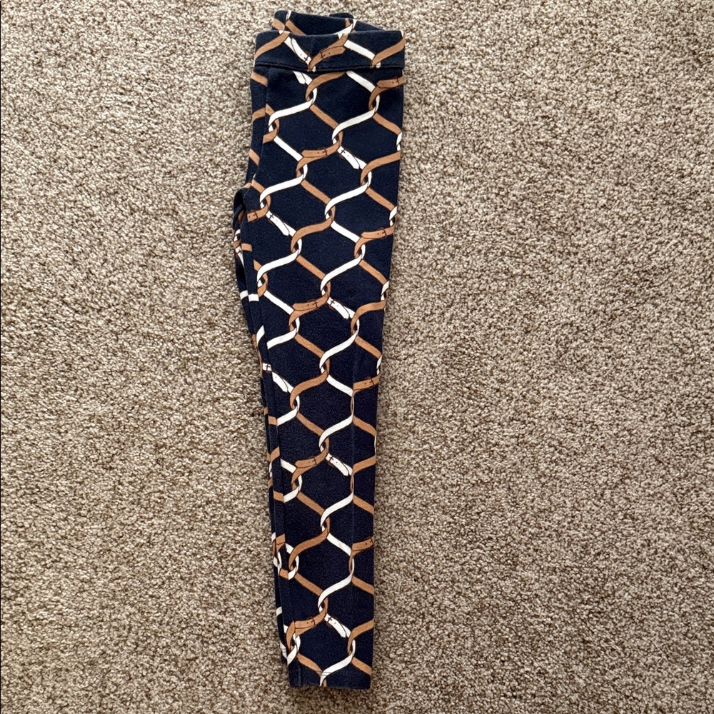 Janie and Jack navy and Brown Chain Pattern pants